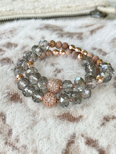 Load image into Gallery viewer, Smoky Gray Rose Gold Sparkler