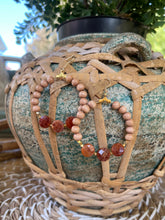 Load image into Gallery viewer, Fall Fire Agate Hoops