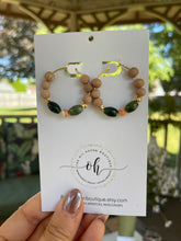 Load image into Gallery viewer, Indian Agate & Orange Mother of Pearl Shell Jewelry Set