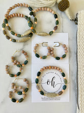 Load image into Gallery viewer, Indian Agate & Orange Mother of Pearl Shell Jewelry Set