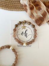 Load image into Gallery viewer, Mocha Gems & Starfish Charm