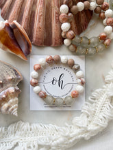 Load image into Gallery viewer, Floral Shell & Rhodonite Gems