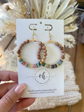 Load image into Gallery viewer, Gemstone Mix Hoop Earrings