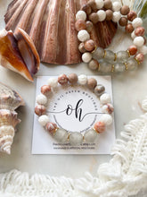 Load image into Gallery viewer, Floral Shell & Rhodonite Gems