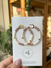 Load image into Gallery viewer, Mosaic Shell & Rosewood Earrings