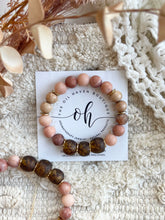 Load image into Gallery viewer, African Glass & Pink Matte Gems