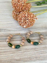 Load image into Gallery viewer, Indian Agate & Orange Mother of Pearl Shell Jewelry Set