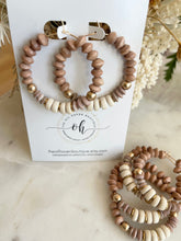 Load image into Gallery viewer, Raw Jade, Gold & Wood Saucer Earrings