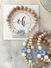 Load image into Gallery viewer, Blue Poppy & Pearls