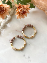 Load image into Gallery viewer, Seashell & Diamond Gold Hoops