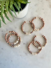 Load image into Gallery viewer, Raw Jade, Gold & Wood Saucer Earrings