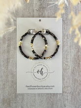 Load image into Gallery viewer, Brown Mosaic Mother of Pearl Earrings