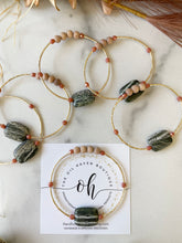 Load image into Gallery viewer, Dainty Zebra Jasper & Gold Bars