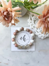 Load image into Gallery viewer, Floral Shell & Rhodonite Gems