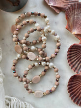 Load image into Gallery viewer, Matte Pink Moonstone & Pearls