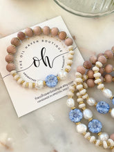 Load image into Gallery viewer, Blue Poppy & Pearls