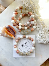 Load image into Gallery viewer, Floral Shell & Rhodonite Gems