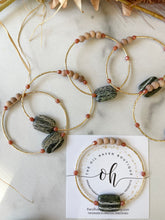 Load image into Gallery viewer, Dainty Zebra Jasper & Gold Bars