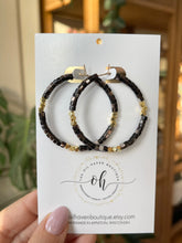 Load image into Gallery viewer, Brown Mosaic Mother of Pearl Earrings