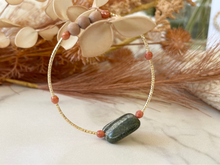 Load image into Gallery viewer, Dainty Zebra Jasper & Gold Bars