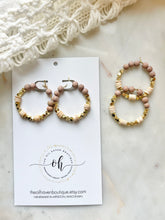 Load image into Gallery viewer, Seashell & Diamond Gold Hoops