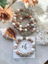 Load image into Gallery viewer, Floral Shell & Rhodonite Gems