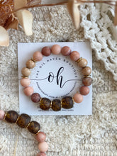Load image into Gallery viewer, African Glass & Pink Matte Gems