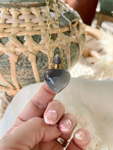 Load image into Gallery viewer, Botswana Gemstone Heart Essential Oil Necklace