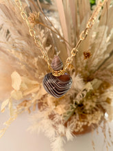 Load image into Gallery viewer, Botswana Gemstone Heart Essential Oil Necklace