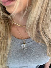 Load image into Gallery viewer, Hexagonal Crystal Quartz Essential Oil Necklace