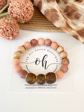 Load image into Gallery viewer, African Glass &amp; Pink Matte Gems
