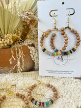 Load image into Gallery viewer, Fall Gemstone Mix Hoop Earrings
