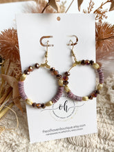 Load image into Gallery viewer, Lilac Shell Hoops
