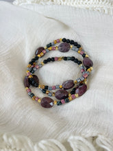 Load image into Gallery viewer, Faceted Ruby &amp; Mosaic Beads
