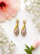 Load image into Gallery viewer, Blush Petal Drop Earrings
