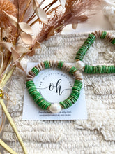 Load image into Gallery viewer, Pearl &amp; Lush Green Bone Beads
