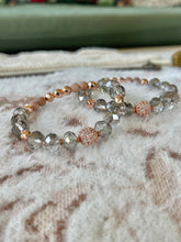 Load image into Gallery viewer, Smoky Gray Rose Gold Sparkler
