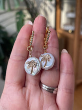 Load image into Gallery viewer, Pearl &amp; Palm Earrings
