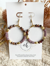 Load image into Gallery viewer, Lilac Shell Hoops
