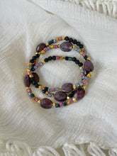 Load image into Gallery viewer, Faceted Ruby &amp; Mosaic Beads
