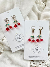 Load image into Gallery viewer, Cherry Drop Earrings
