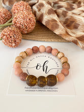 Load image into Gallery viewer, African Glass &amp; Pink Matte Gems
