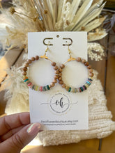 Load image into Gallery viewer, Fall Gemstone Mix Hoop Earrings
