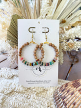 Load image into Gallery viewer, Fall Gemstone Mix Hoop Earrings
