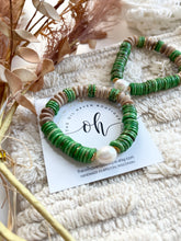 Load image into Gallery viewer, Pearl &amp; Lush Green Bone Beads
