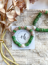 Load image into Gallery viewer, Pearl &amp; Lush Green Bone Beads
