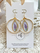 Load image into Gallery viewer, Lavender Love Hoops
