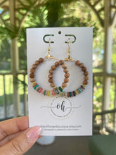 Load image into Gallery viewer, Fall Gemstone Mix Hoop Earrings
