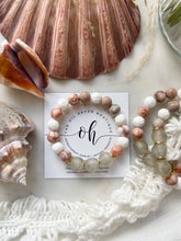 Load image into Gallery viewer, Floral Shell &amp; Rhodonite Gems

