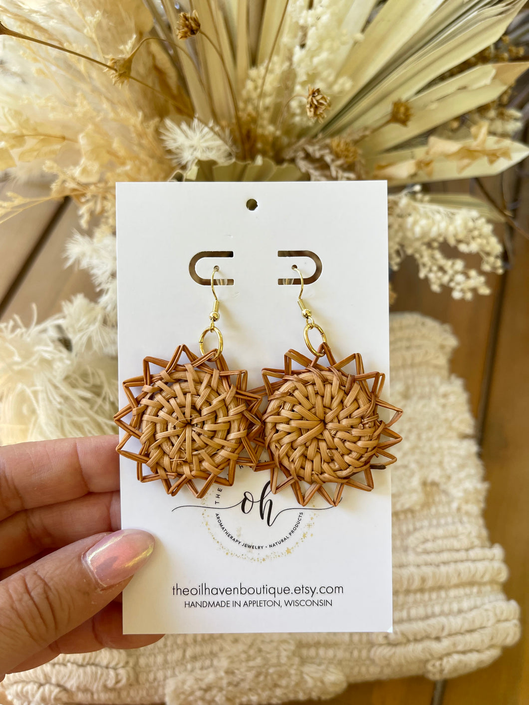 Starry Rattan Earrings